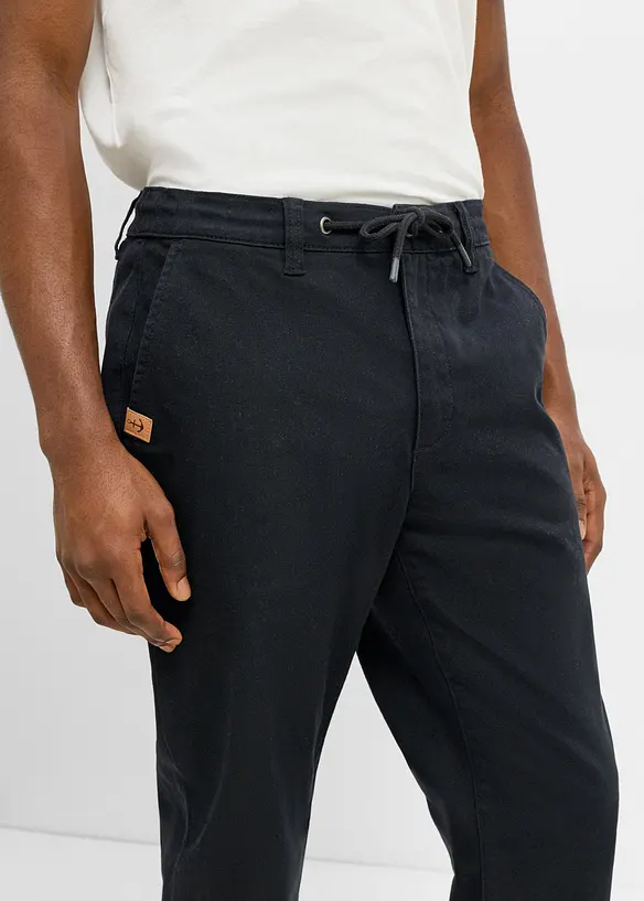 Pantaloni chino elasticizzati con gambe larghe classic fit, straight, bonprix