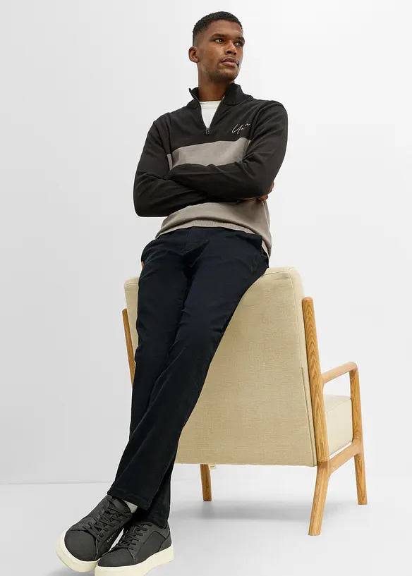 Pantaloni chino elasticizzati con gambe larghe classic fit, straight, bonprix