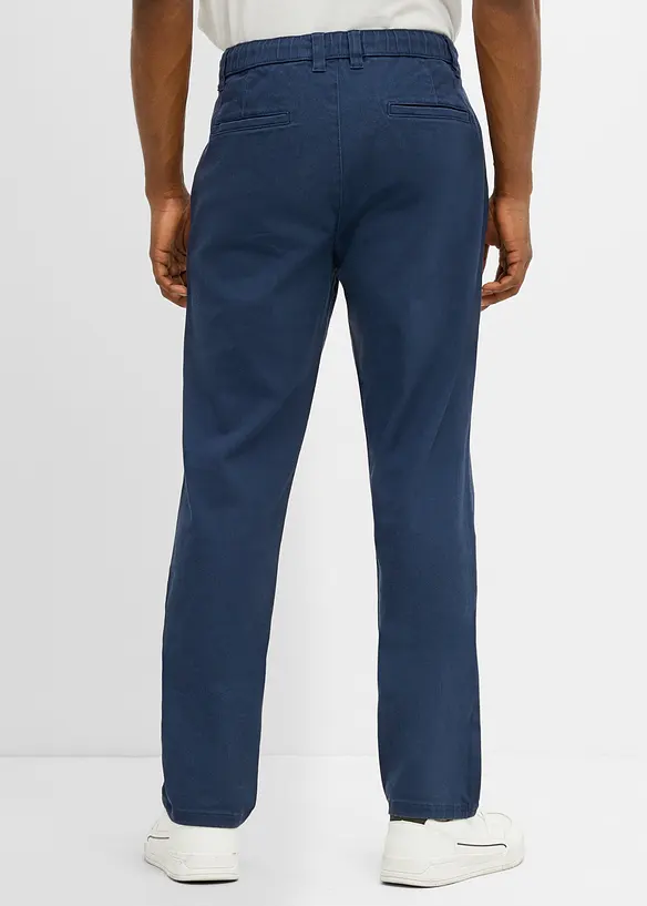 Pantaloni chino elasticizzati con gambe larghe classic fit, straight, bonprix