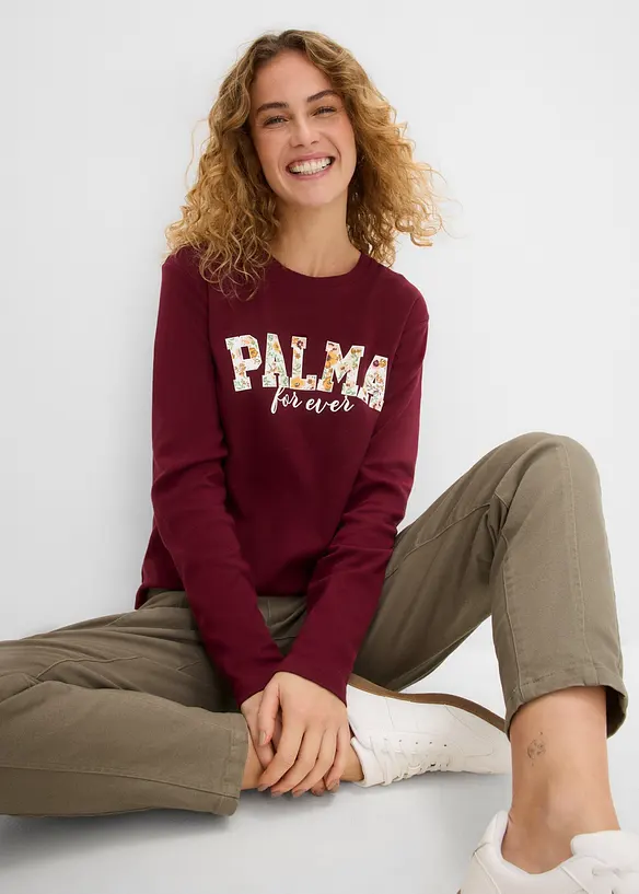 Maglia a maniche lunghe in cotone biologico pesante, bonprix