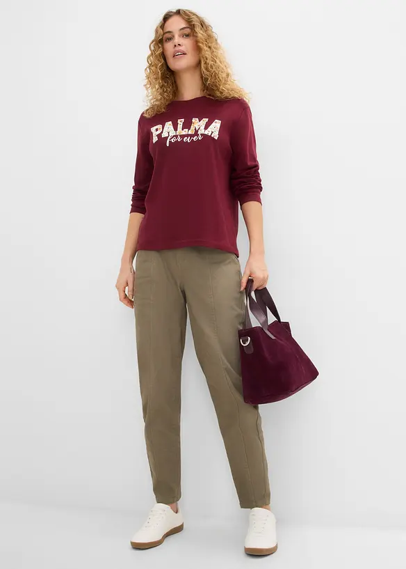Maglia a maniche lunghe in cotone biologico pesante, bonprix