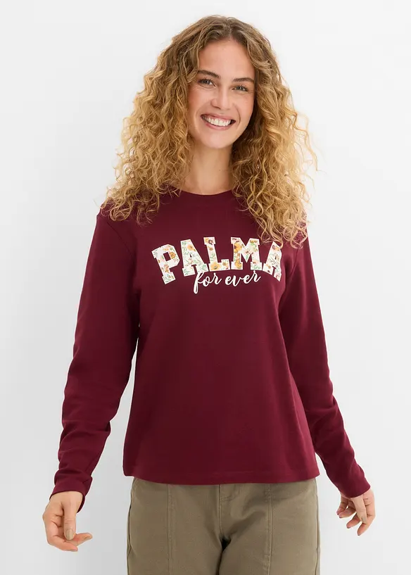 Maglia a maniche lunghe in cotone biologico pesante, bonprix