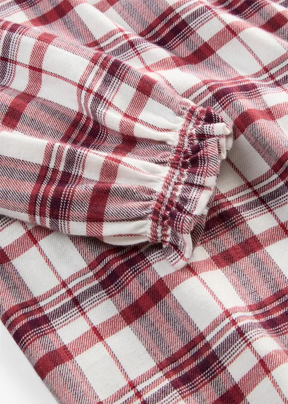 Blusa in flanella di puro cotone, bonprix