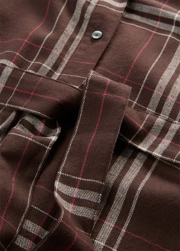 Abito midi in flanella di puro cotone, bonprix