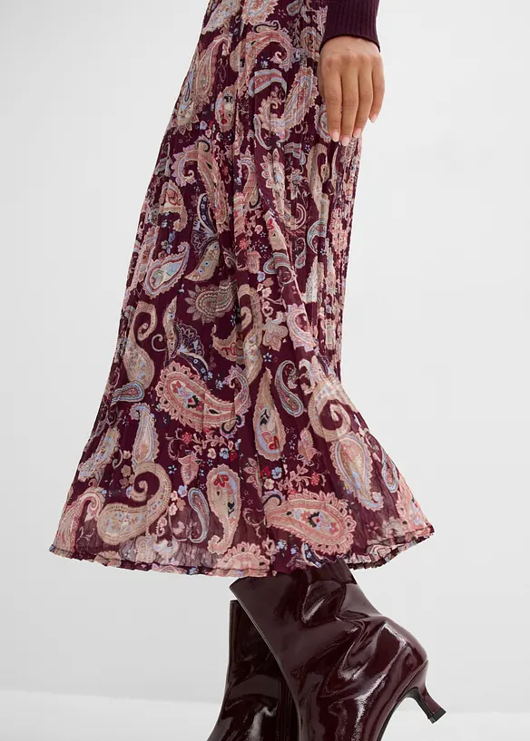 Gonna in chiffon con fantasia paisley, bonprix