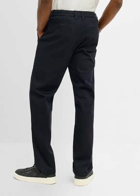 Pantaloni chino elasticizzati con gambe larghe classic fit, straight, bonprix