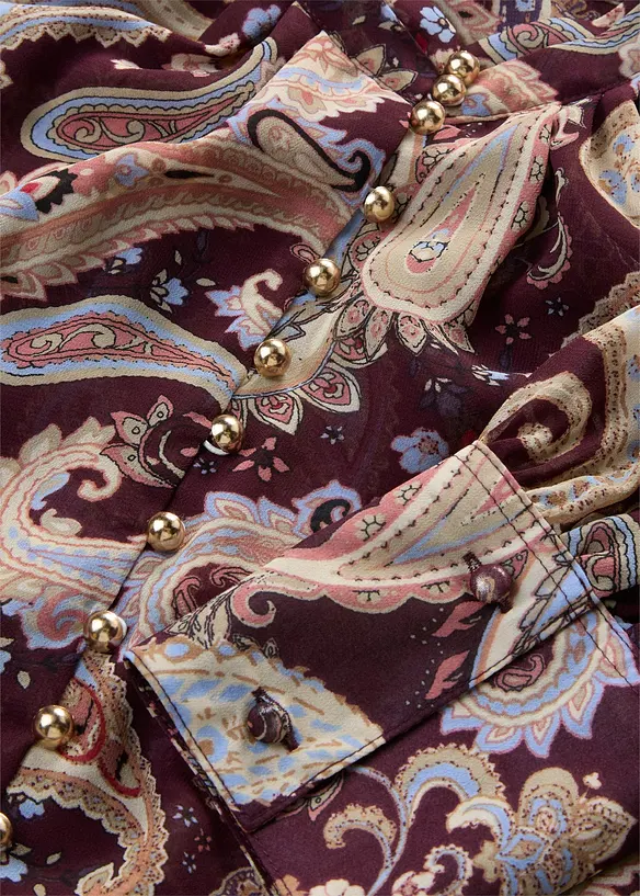 Camicetta di chiffon con colletto dritto, bonprix