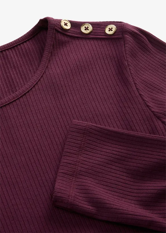 Maglia a maniche lunghe in misto viscosa morbido, bonprix