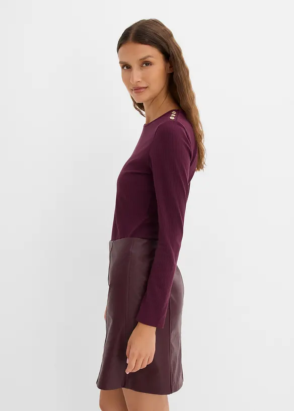 Maglia a maniche lunghe in misto viscosa morbido, bonprix