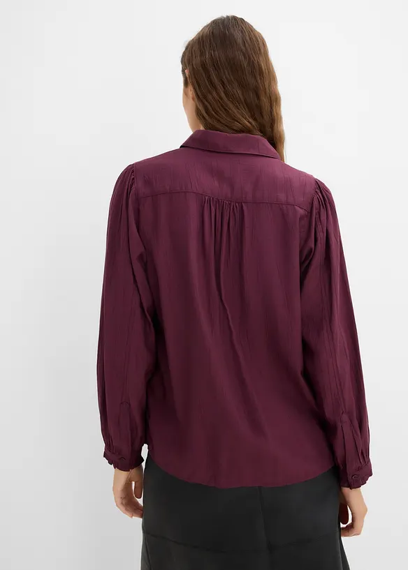 Blusa in misto viscosa strutturato, bonprix