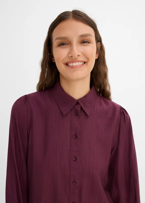 Blusa in misto viscosa strutturato, bonprix