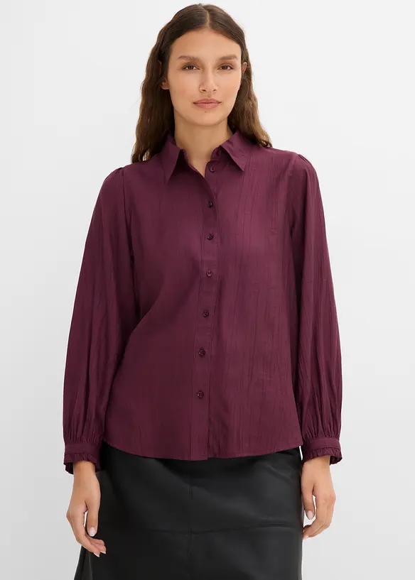 Blusa in misto viscosa strutturato, bonprix