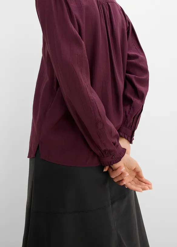Blusa in misto viscosa strutturato, bonprix