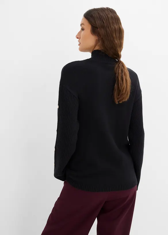 Maglione in filato fine di misto viscosa morbido, bonprix