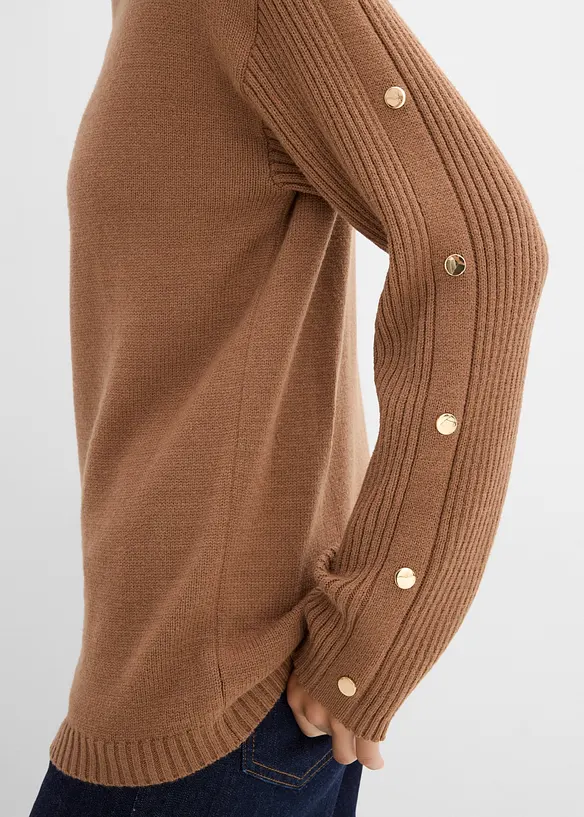 Maglione in filato fine di misto viscosa morbido, bonprix