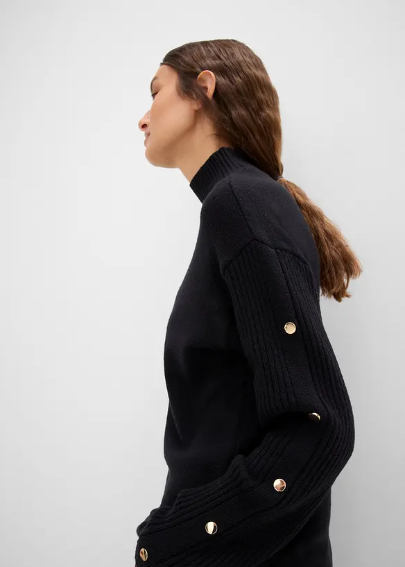 Maglione in filato fine di misto viscosa morbido, bonprix
