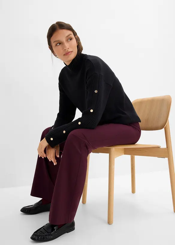 Maglione in filato fine di misto viscosa morbido, bonprix