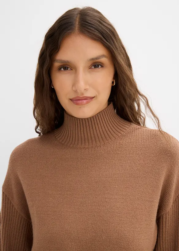 Maglione in filato fine di misto viscosa morbido, bonprix