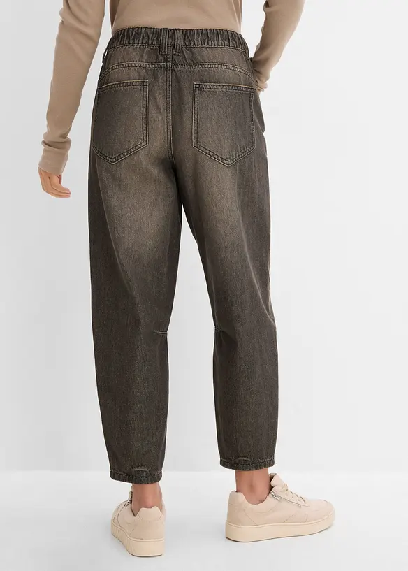 Jeans barrel con vita comoda, vita media, bonprix