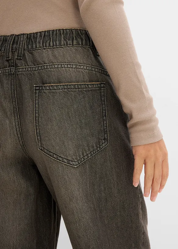 Jeans barrel con vita comoda, vita media, bonprix