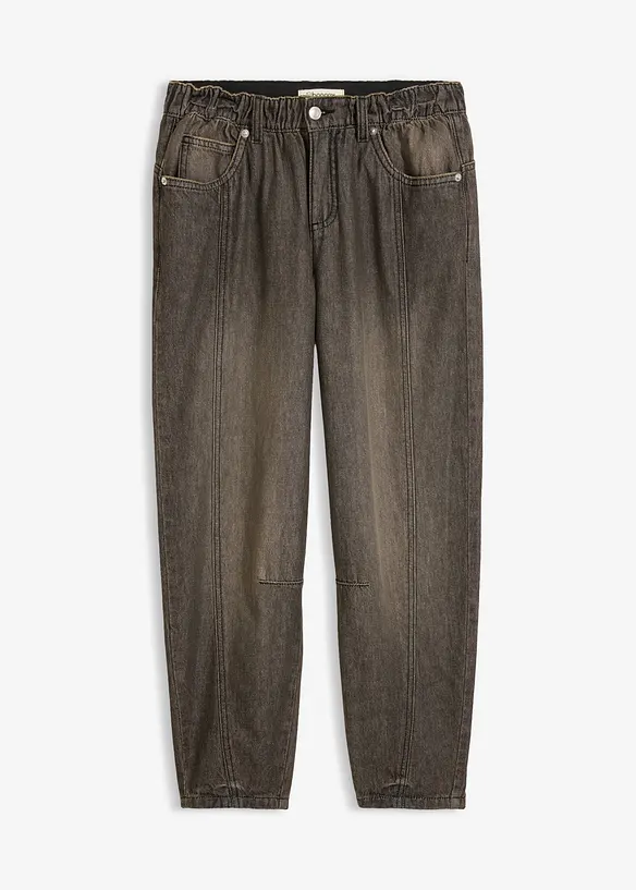 Jeans barrel con vita comoda, vita media, bonprix