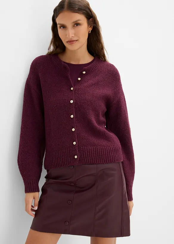 Cardigan in filato grosso con abbottonatura, bonprix