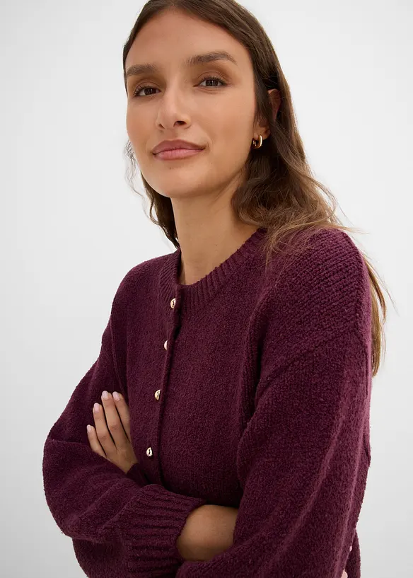 Cardigan in filato grosso con abbottonatura, bonprix
