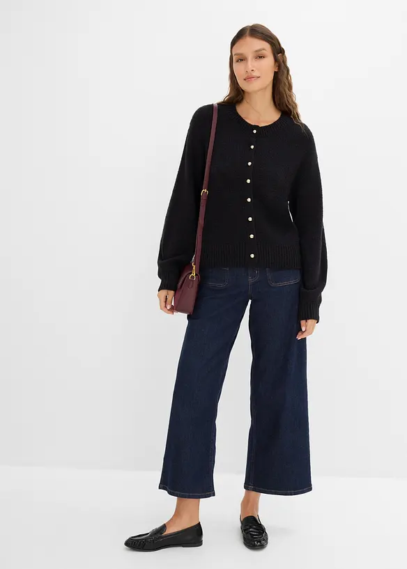 Cardigan in filato grosso con abbottonatura, bonprix