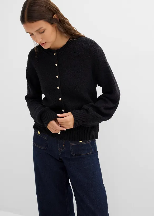 Cardigan in filato grosso con abbottonatura, bonprix