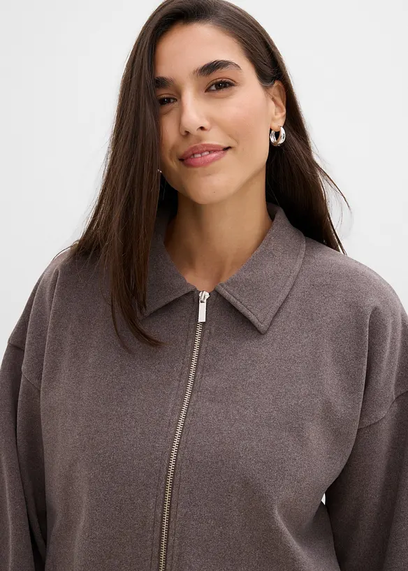 Giacca camicia in simil lana, bonprix