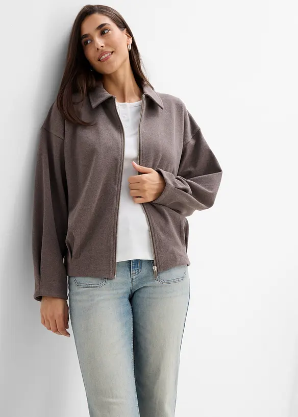 Giacca camicia in simil lana, bonprix