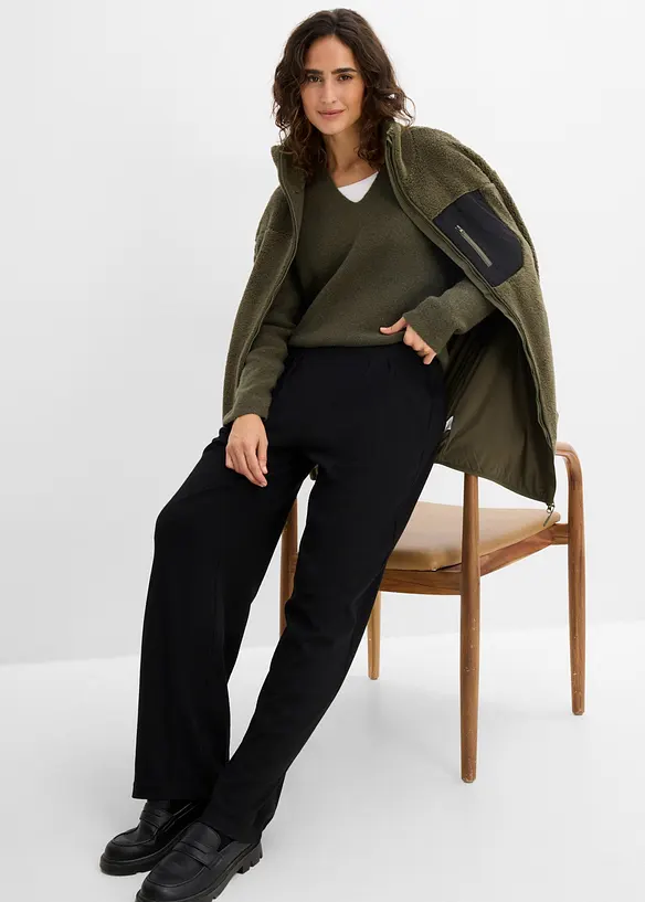 Pantaloni in jersey con pinces, bonprix