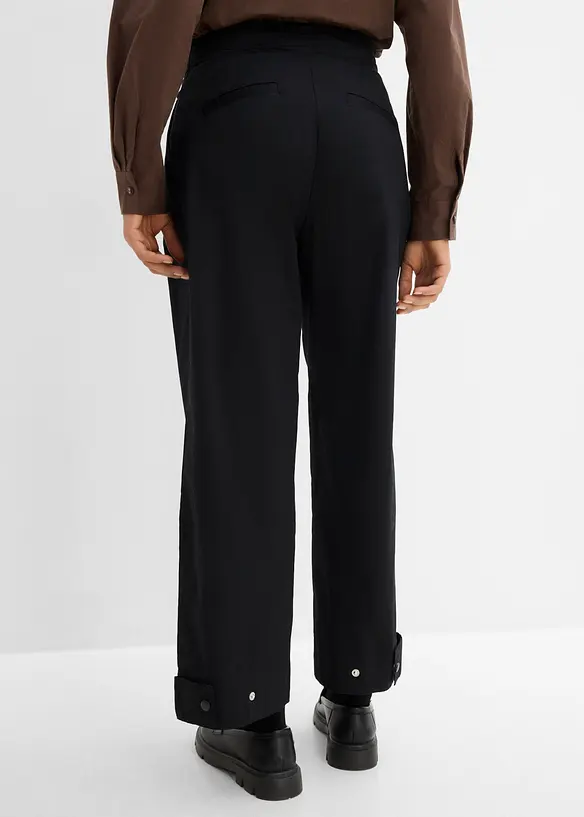Pantaloni modello barrel in misto cotone, bonprix