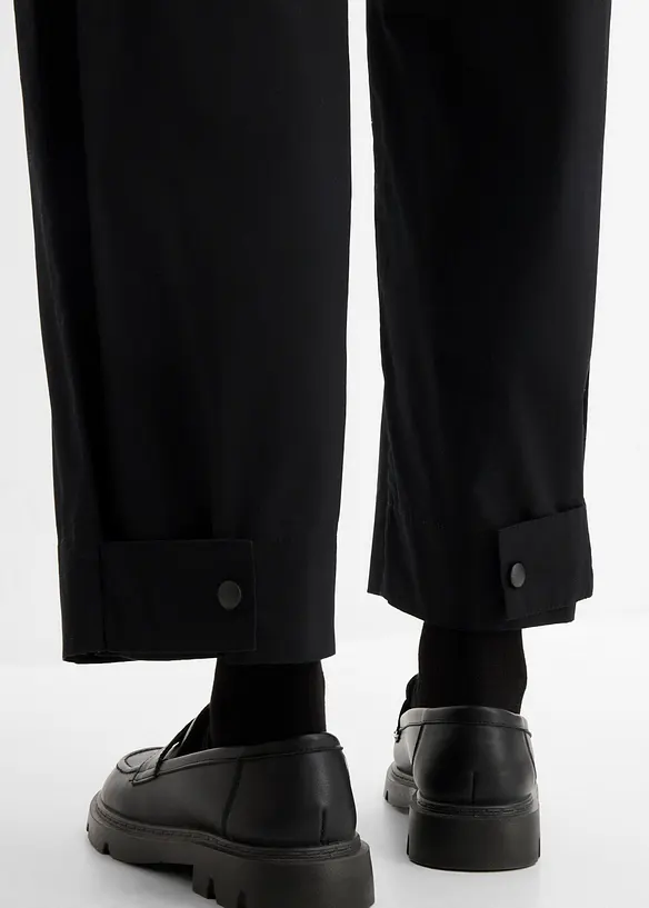 Pantaloni modello barrel in misto cotone, bonprix