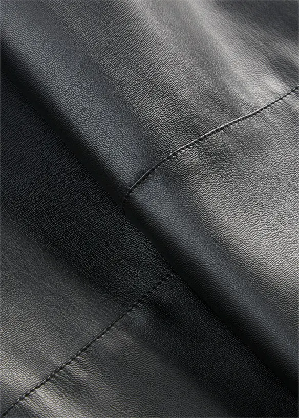 Pantaloni barrel in similpelle, bonprix