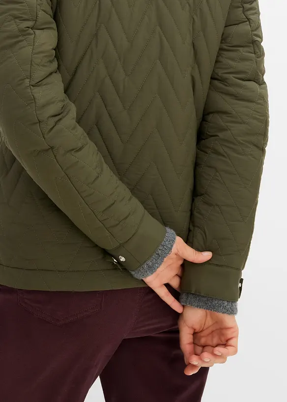 Giacca trapuntata in tessuto misto effetto lana, bonprix