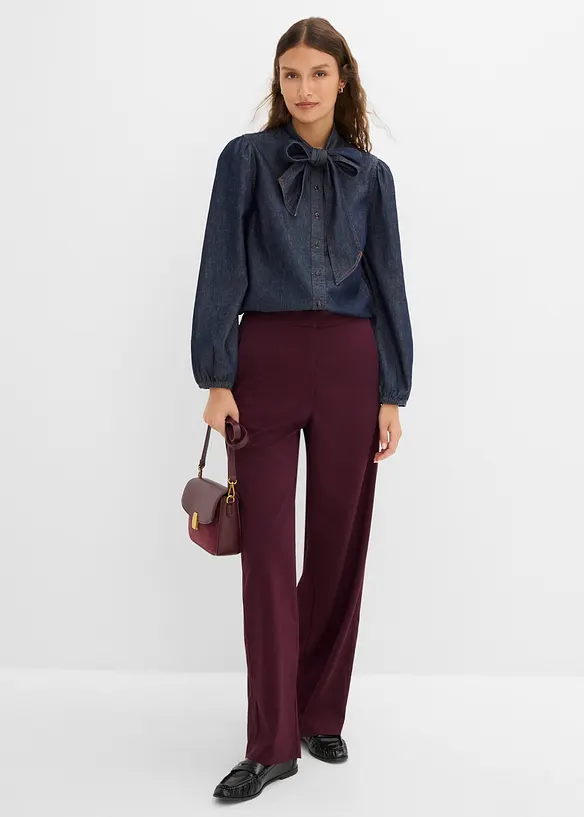 Pantaloni barrel in misto viscosa, bonprix