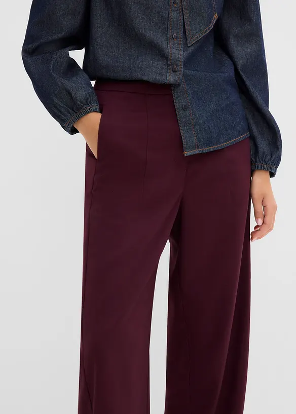 Pantaloni barrel in misto viscosa, bonprix