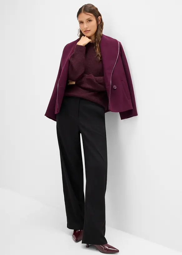 Pantaloni barrel in misto viscosa, bonprix