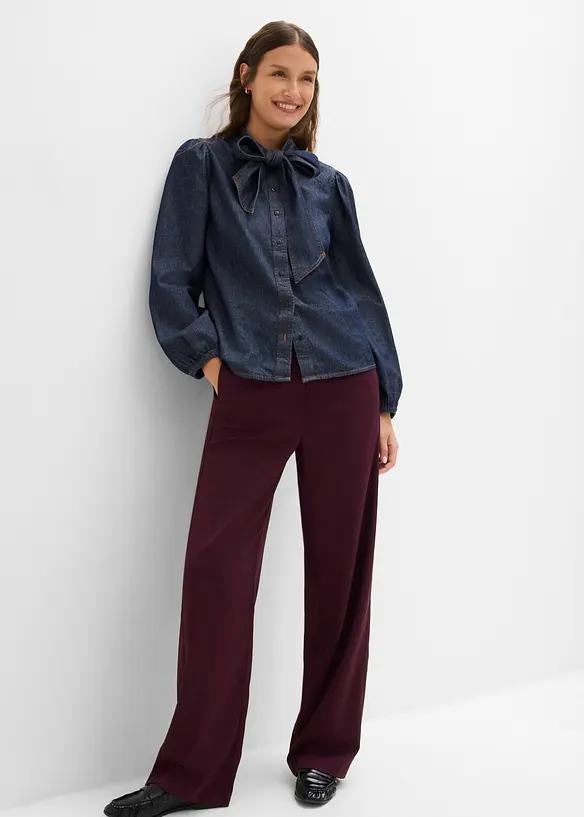 Pantaloni barrel in misto viscosa, bonprix