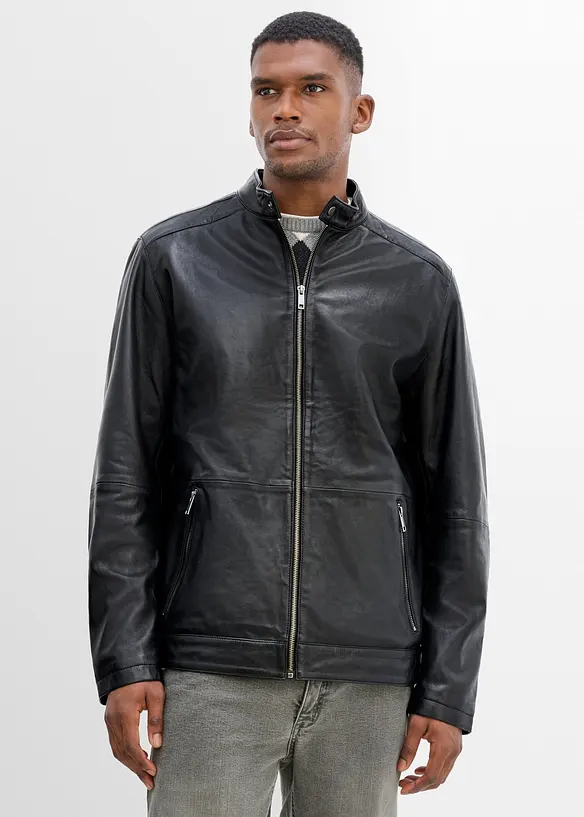 Giacca in nappa con tasche con cerniera, bonprix