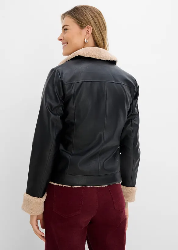 Giacca in similpelle foderata, bonprix