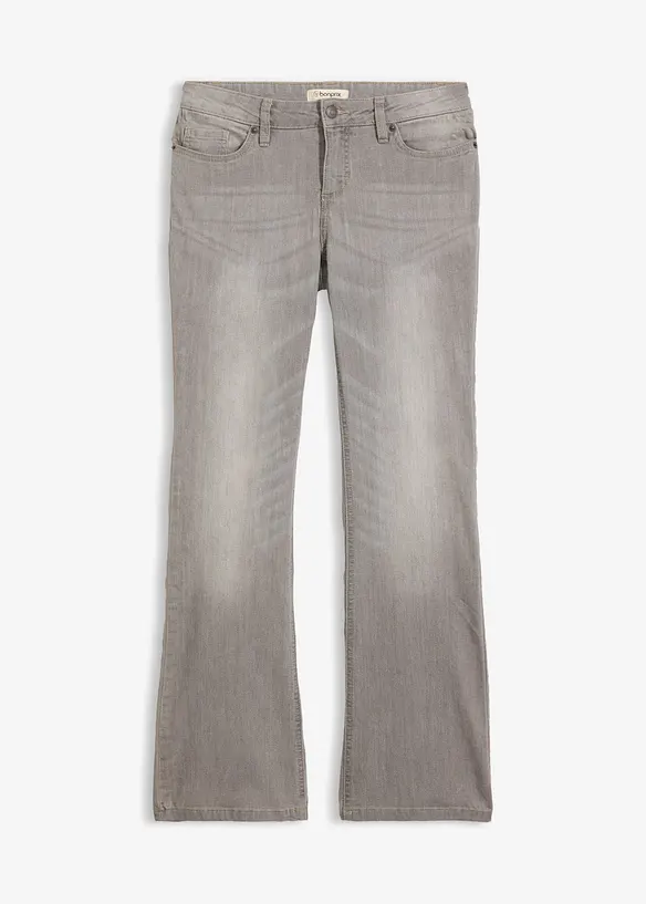 Jeans bootcut elasticizzati confortevoli, vita media, bonprix