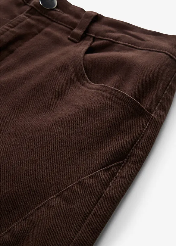 Pantaloni barrel in tweed misto cotone, bonprix