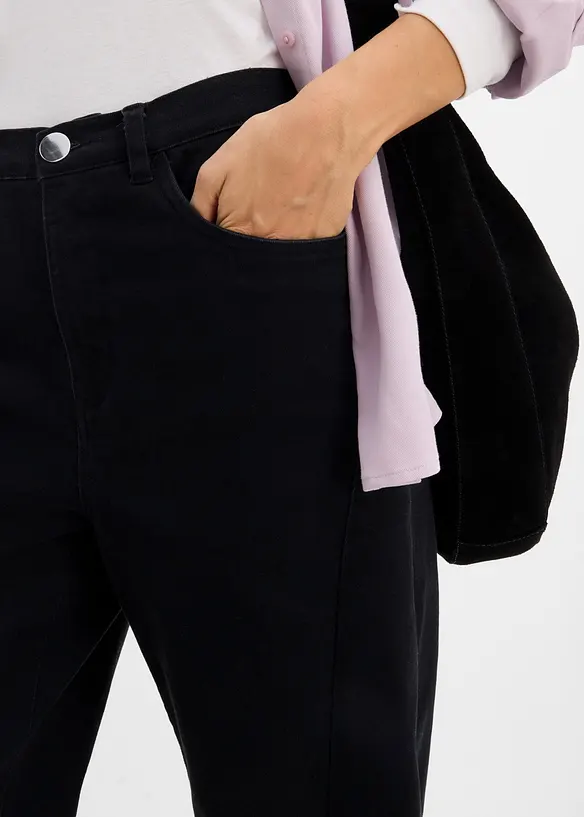 Pantaloni barrel in tweed misto cotone, bonprix