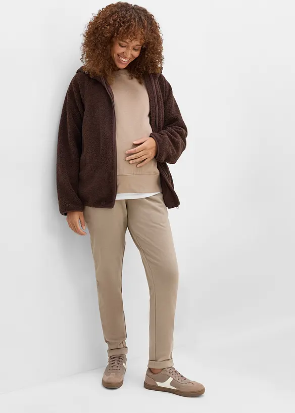 Pantaloni da jogging pr&eacute;maman comodi in cotone biologico, bonprix