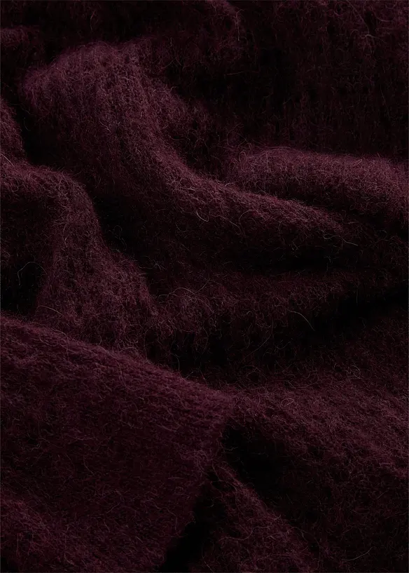 Maglione stile polo in maglia morbida traforata, bonprix