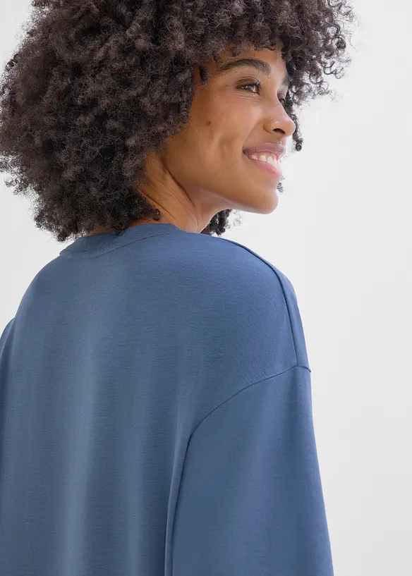 T-shirt per sport oversize con cotone, ad asciugatura rapida, bonprix