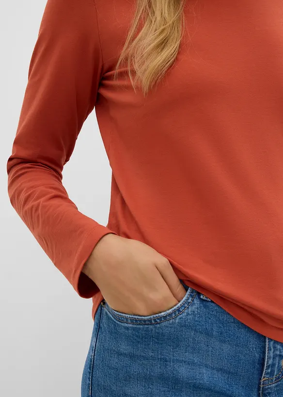 Maglia a maniche lunghe aderente, bonprix