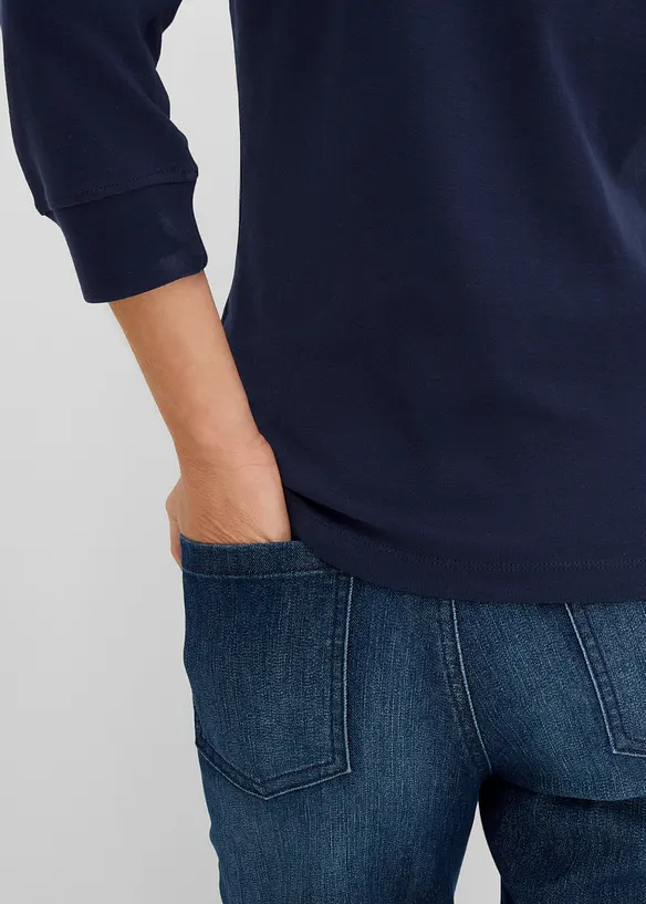 Maglia a maniche lunghe in puro cotone biologico, bonprix